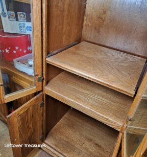 L77- Pair of Oak Cabinet Bookcases - Image 3