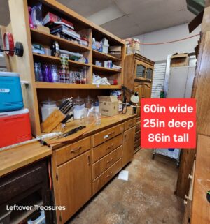 L86- very large 2 piece china hutch