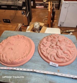 L149- vintage celestial terra cotta wall plaques