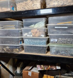 L191- Small Totes of screws and various hardware