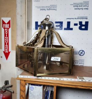 L204- vintage hanging light fixture