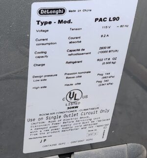 L212- DeLognhi PAC L90 AC unit - Image 3