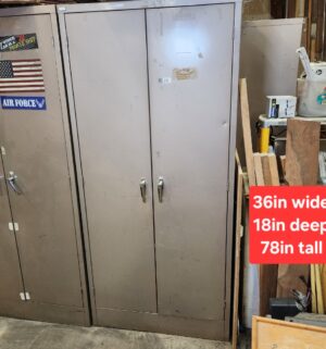 L220- Steel Cabinet. No key. No contents
