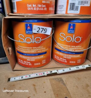 L279- Case of 4 Sherwin Williams Extra White 6503-23223. 124 Fl oz
