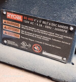L283- Ryobi 4in x 6in Belt & disc sander - Image 3