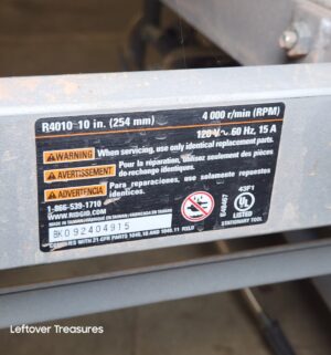L285- Ridgid R4010 10in portable tile saw - Image 4