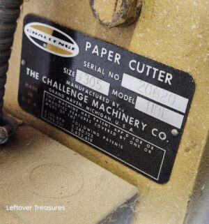 L296- Challenge Paper Cutter Size 305. Model HBF - Image 8