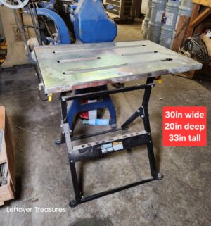 L328- adjustable steel welding table