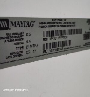 L329- Maytag Stainless Refrigerator. Works. Unplugged 3/3/26 - Image 3