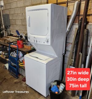 L364- GE Washer Dryer Combo Unit. Electric dryer