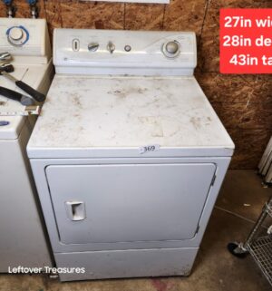 L369- maytag gas dryer. Works. No gas hookup though