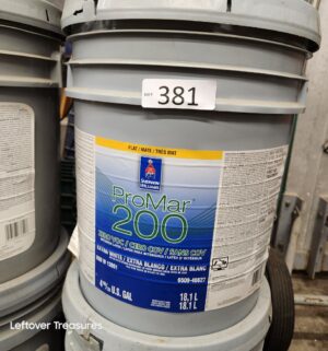 L381- Sherwin Williams ProMar 200 Extra White. Flat. Full