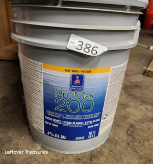 L386- Sherwin Williams ProMar 200 Extra White. Flat. Full