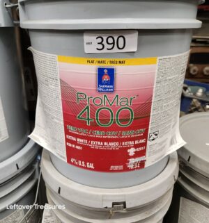 L390- Sherwin Williams ProMar 400 Extra White. Flat. Full