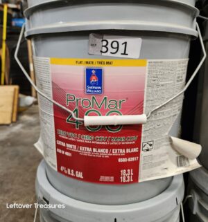 L391- Sherwin Williams ProMar 400 Extra White. Flat. Full