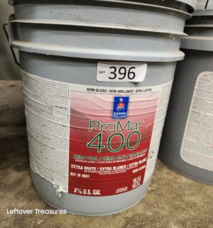L396- Sherwin Williams ProMar 400 Extra White. Semi Gloss. Full