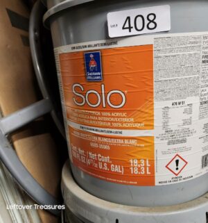 L408- Sherwin Williams Solo Extra White. Semi Gloss. Full