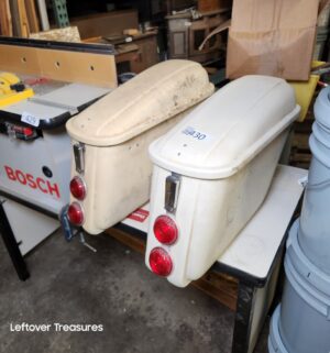 L430- pair of vintage Bates hard saddlebags
