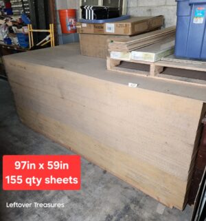 L437- stack of engineered wood panels 8x6ft