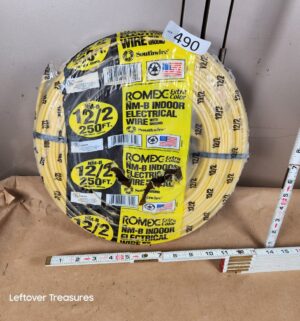 L490- 250-foot roll of Southwire SIMpull NM-B 12/2 electrical wire