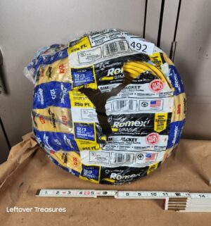 L492- 250-foot roll of Southwire Romex SIMpull 12/3 NM-B indoor electrical wire