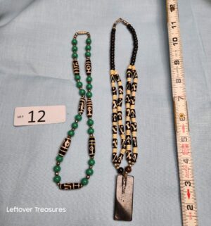p12- Dzi beaded Necklaces