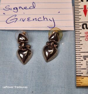 p54- Givenchy 1980s Heart Earrings