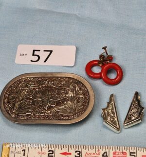 p57- buckle and earrings