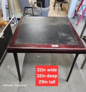 M60- leather top card table