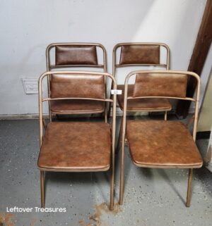 M63- Set of 4 Mid Century Cosco Folding Chairs