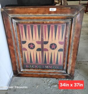 M83- backgammon board American contemporary folk art style