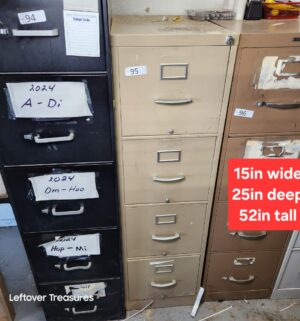 M95- letter size file cabinet