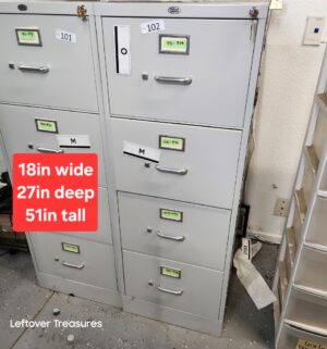 M102- Office Depot Legal Size File Cabinet w/ key