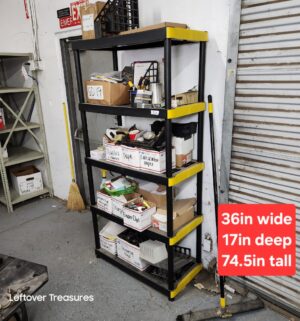 M156- 4-tier heavy-duty plastic storage shelving unit