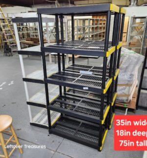 M162- heavy-duty plastic storage shelving unit