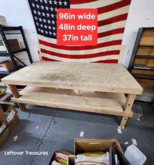 M165- Large Custom Made Work Bench. Recently built