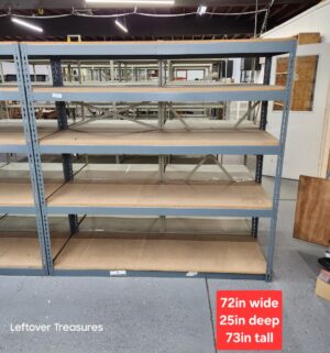 M171- 6ft x 6ft boltless rivet rack