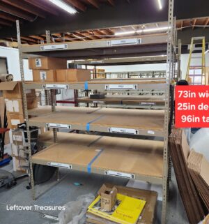 M192- industrial-grade boltless rivet shelving unit 6ft x 8ft