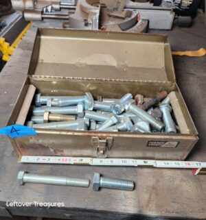 n4- metal tool box w/ large bolts