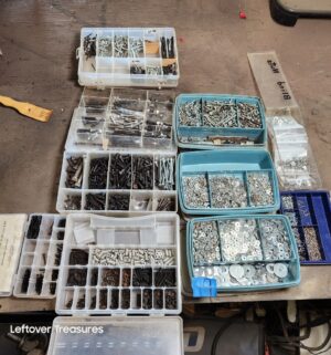 n9- sm organizers w/ various screws, hardware