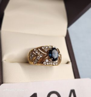 p104- blue stone Fashion Ring
