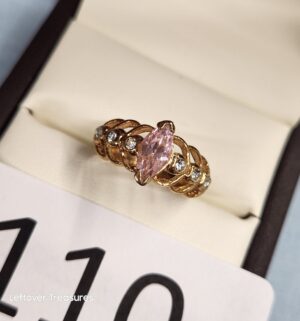 p110- pink stone Fashion Ring