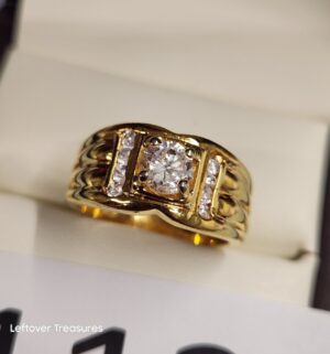 p112- clear stone mens fashion Ring