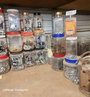 n59- jars of misc hardware