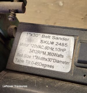 n78- Belt Sander 1in x 30in - Image 3