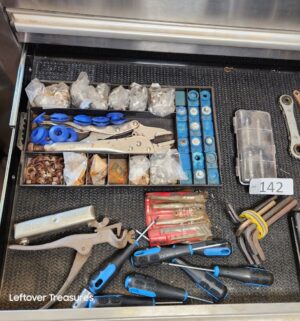n142- drawer of various tools