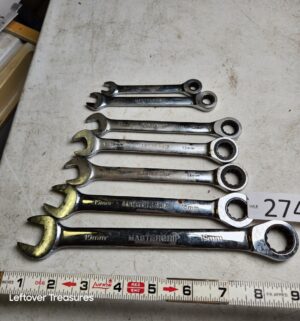 n274- MasterGrip brand metric ratcheting combination wrenches