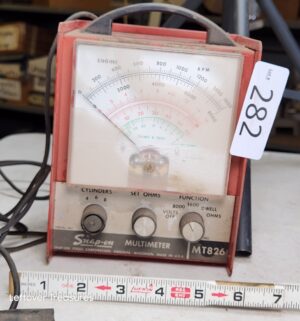 n282- This vintage Snap-on MT826 is an automotive multimeter, dwell meter. diagnosing engine performance