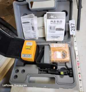 n287- Pacific Laser Systems (PLS) laser level tool and a PLS SLD detector