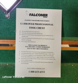n300- Falconer Tool Classic Oak 12 Drawer Journeyman Toolmakers Chest - Image 5